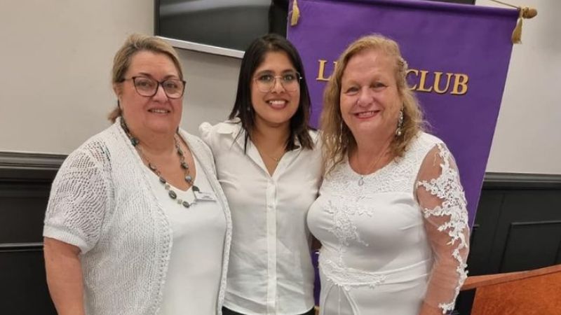 3 Women from Wattle Grove Lions Club standing together
