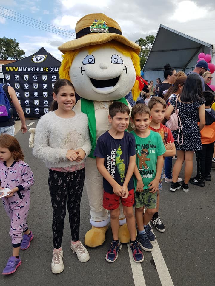Tabitha from Tabatinga with 4 children at Ingleburn Alive
